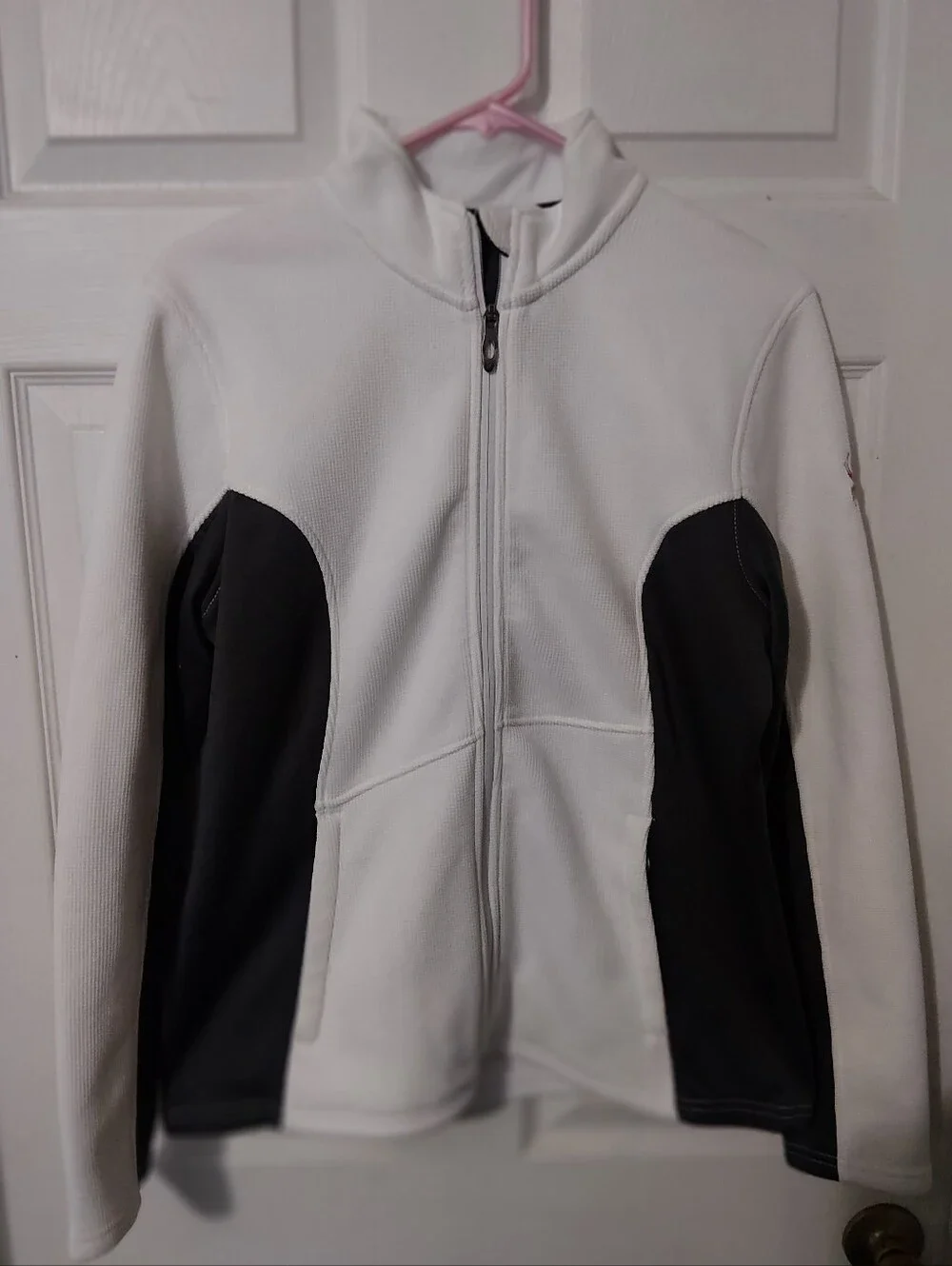 Spyder  White and Black Full-Zip Performance Jacket